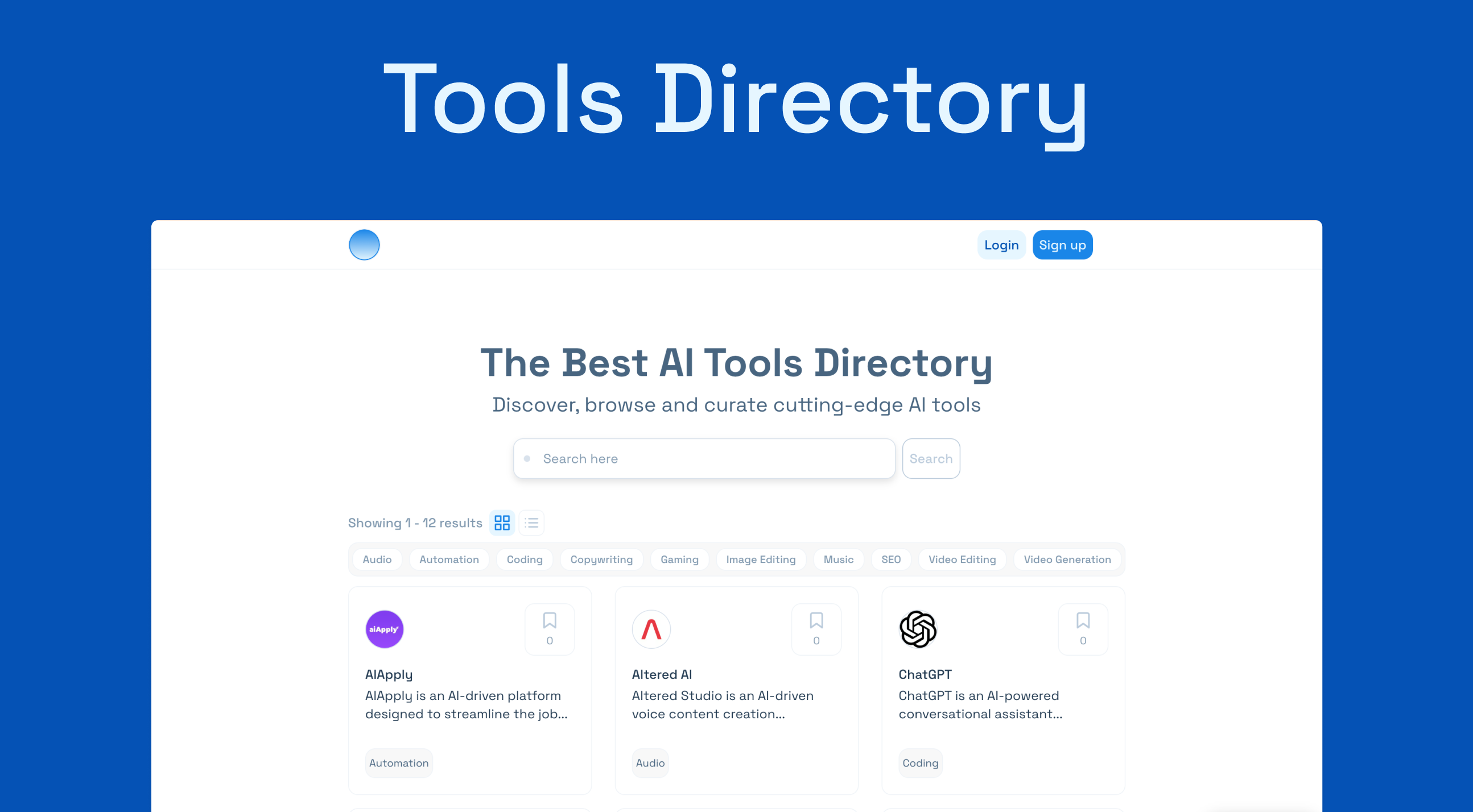 Rbm Tools Directory Template Bubble